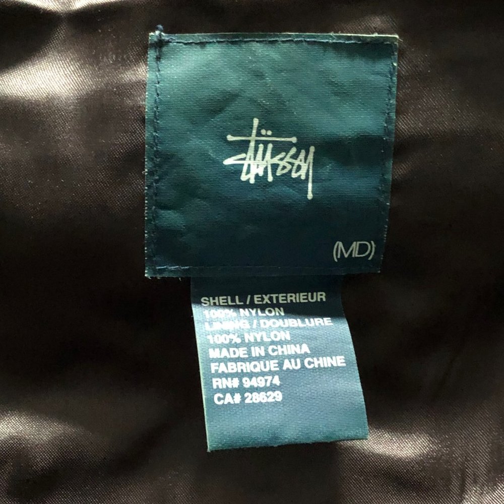 Stussy Girls Satin Coyote Bomber (New) Black Sz M - Picture 7 of 8